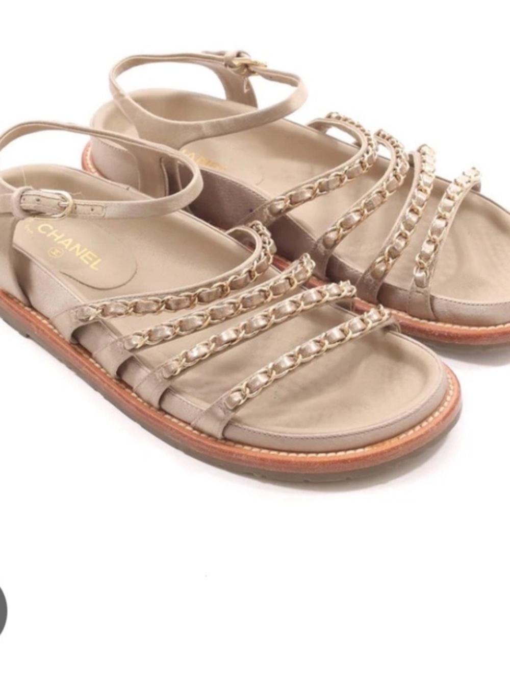 Chanel Women's Cream Sandals